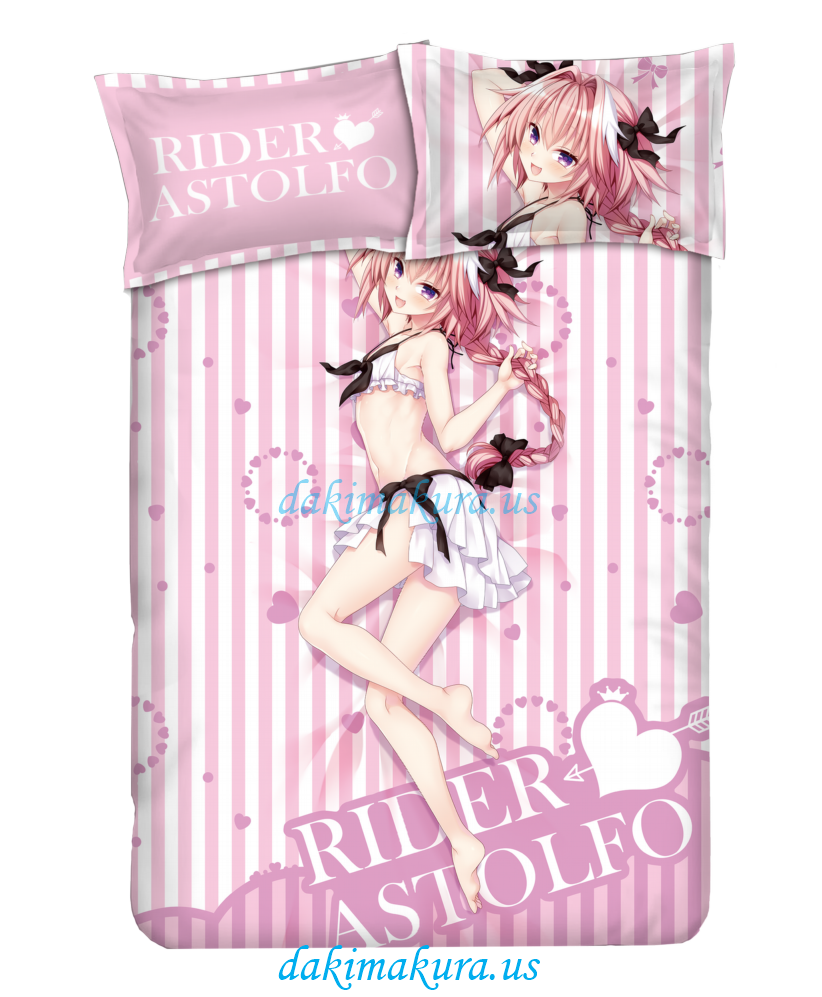 Astolfo - Fate pink Anime Bed Sheet Duvet Cover with Pillow Covers
